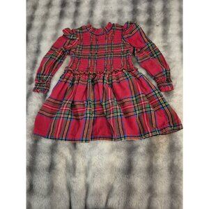 Girls Plaid Long Sleeve Dress, Size 12M
